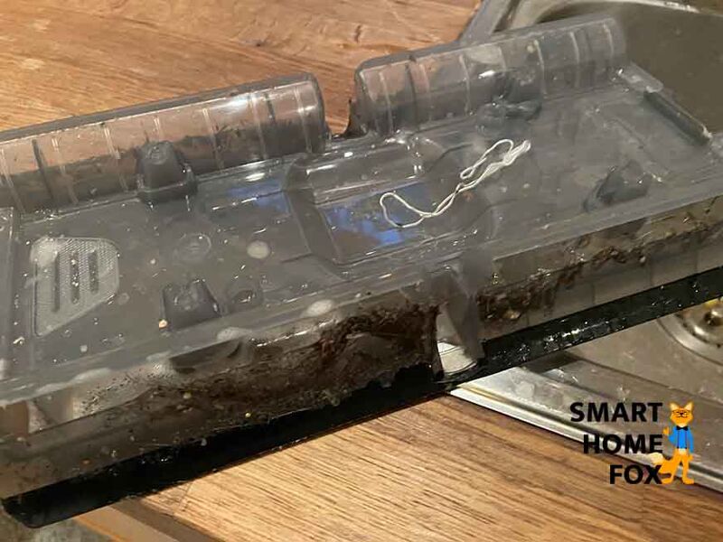 The dirty water tank of the Karcher FC7 after cleaning.